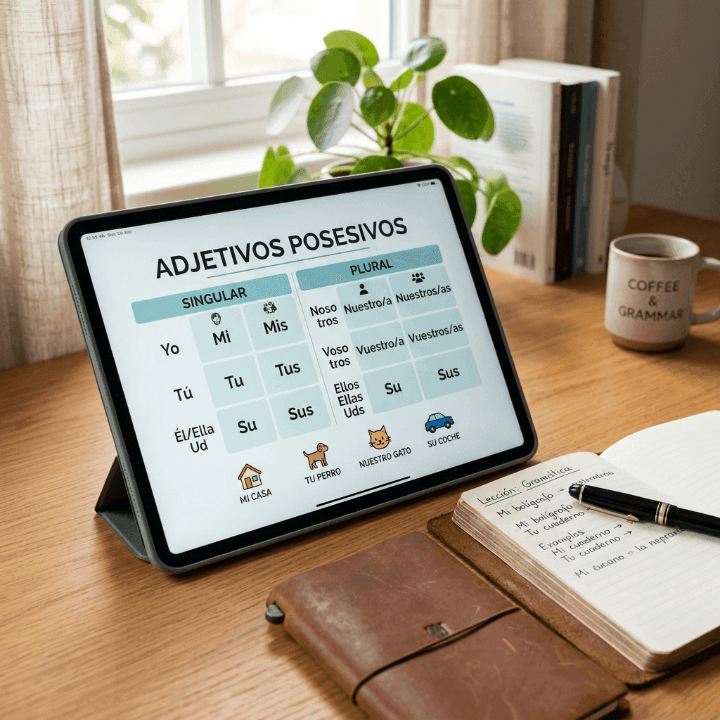 Guia de adjetivos posesivos