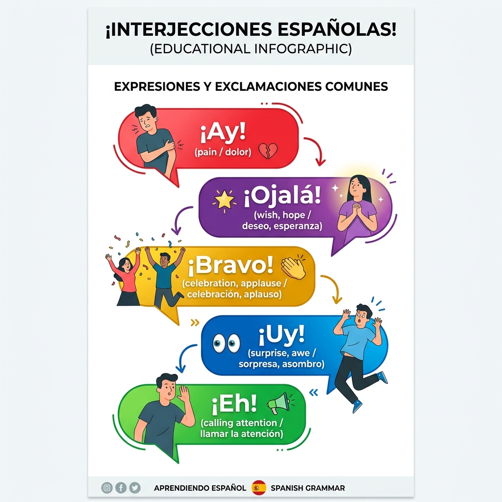 Las interjecciones en español: tipos y ejemplos