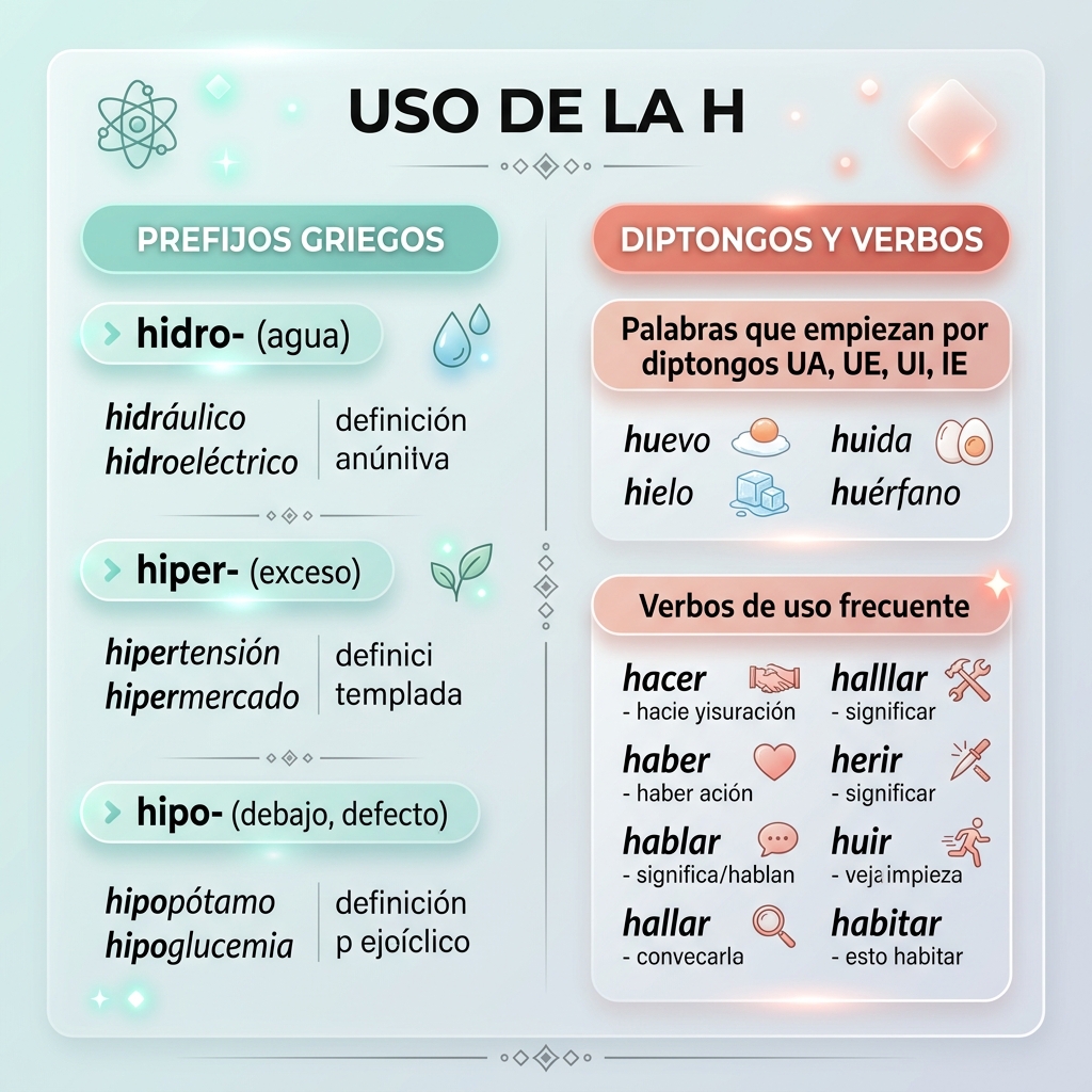 Uso de la H en español
