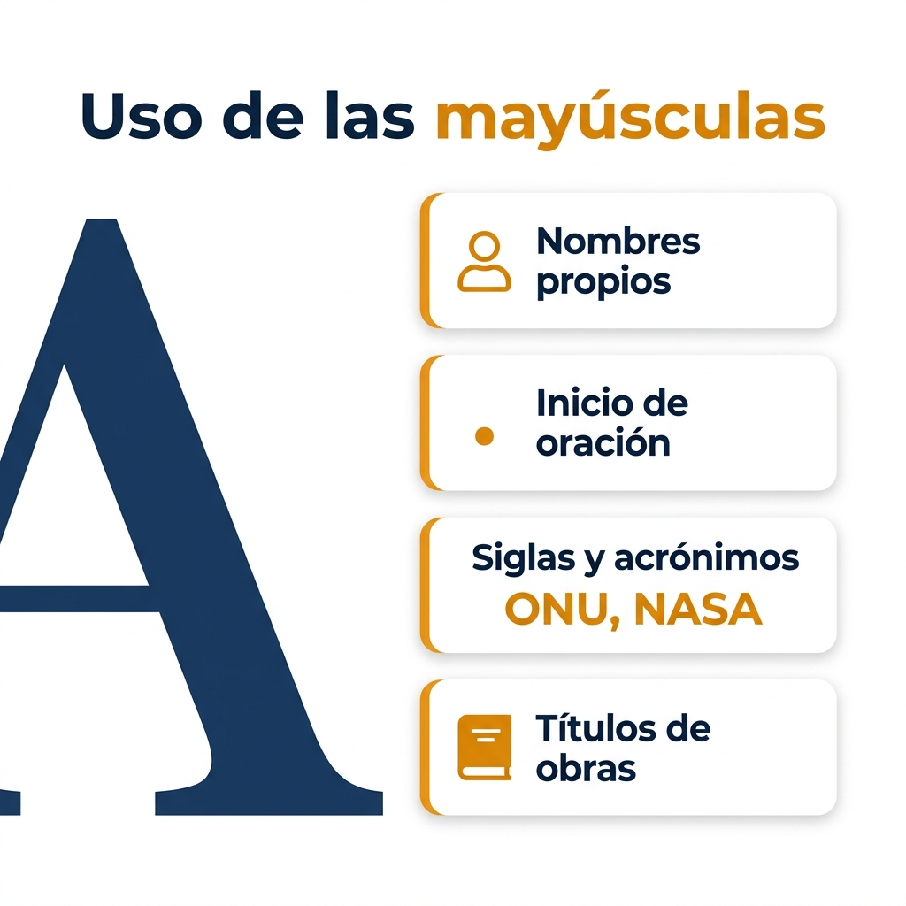 Reglas del uso de las mayúsculas en español