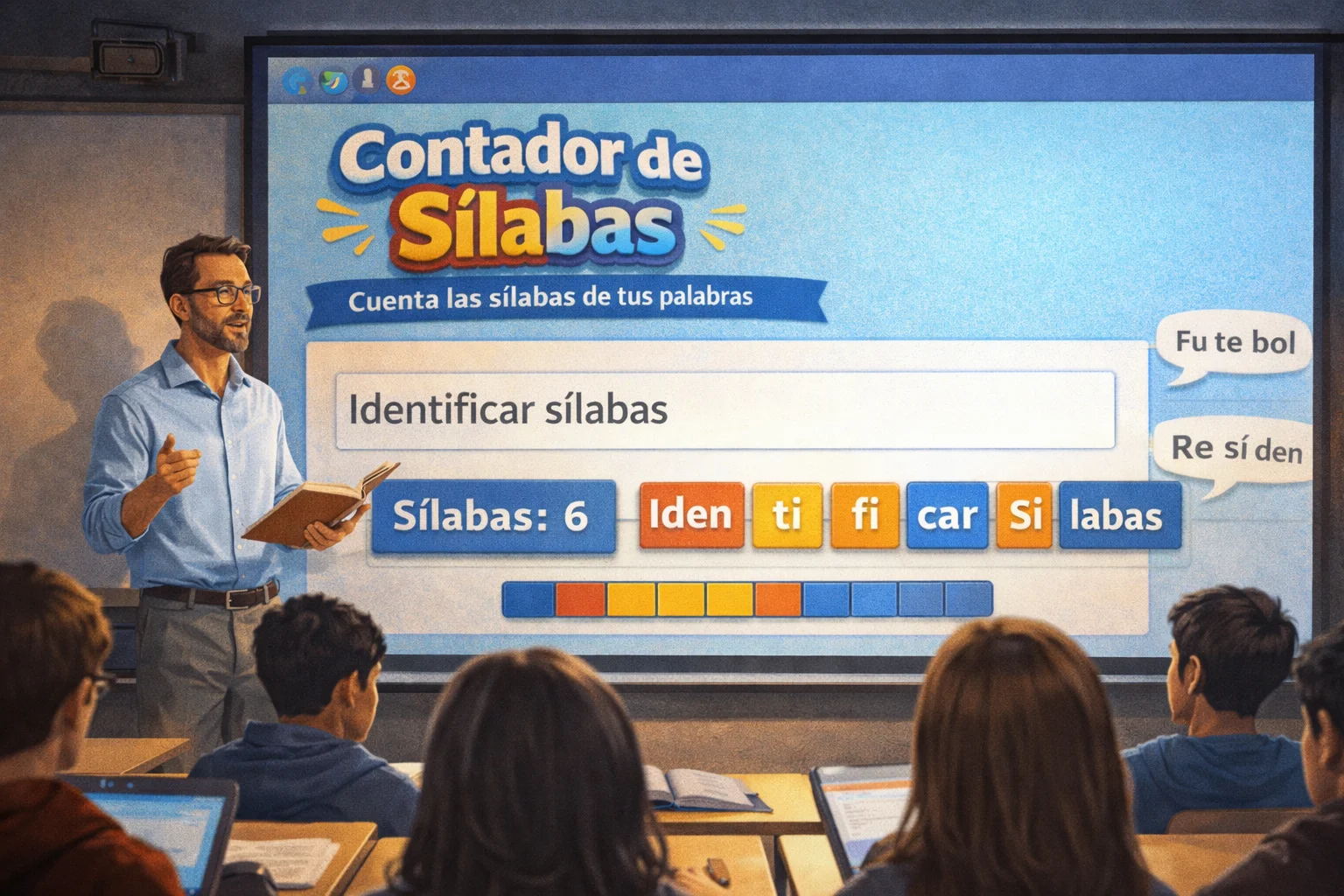 Persona revisando palabras y ritmo de lectura en un cuaderno